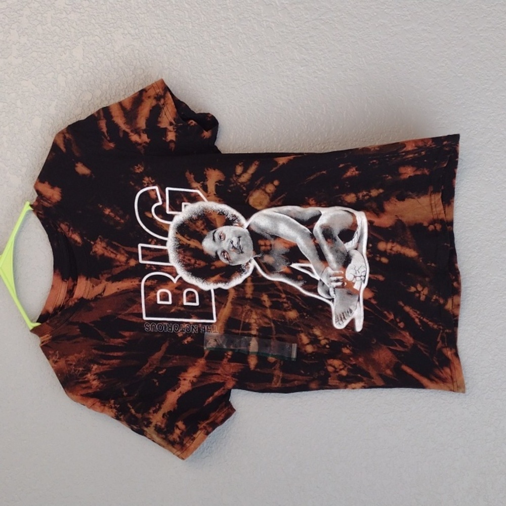 Custom Brand New Bleach/ Tie Dye Notorious BIG women's shirt
